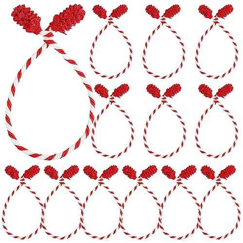 LOKIPA 12PCS Christmas Garland Ties, Reusable and Flexible Twist Ties for Banister Home Decoration