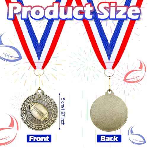 Remuuly 30 Pcs Gold Medals Bulk 2'' Basketball Soccer Baseball Volleyball Football Lacrosse Kickball Cheer Bowling Trophy Medals for Awards for Sports Participation Winner Gift