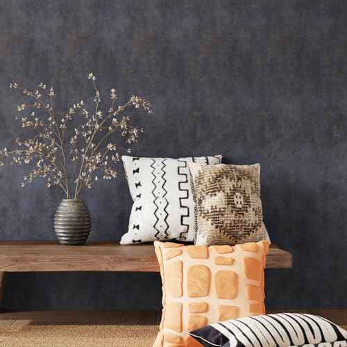 CRE8TIVE Denim Blue Grey Concrete Peel and Stick Wallpaper for Bedroom Bathroom 12"x80" Faux Cement Wallpaper Removable Self Adhesive Industrial Concrete Contact Paper for Cabinets Countertops Walls