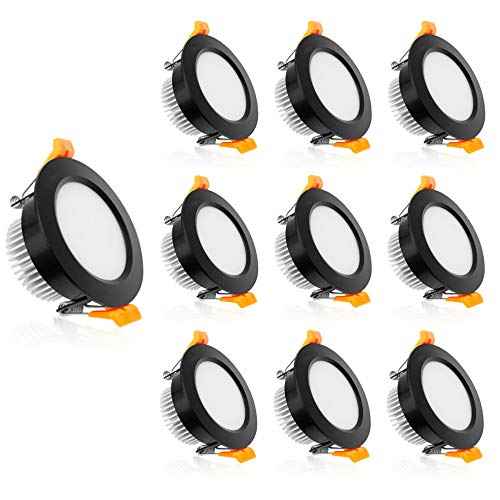 YGS-Tech 2 Inch LED Recessed Lighting, Dimmable Downlight 3W(35W Halogen Equivalent), CRI80, 3000K Warm White Ceiling Light with LED Driver(10 Pack)