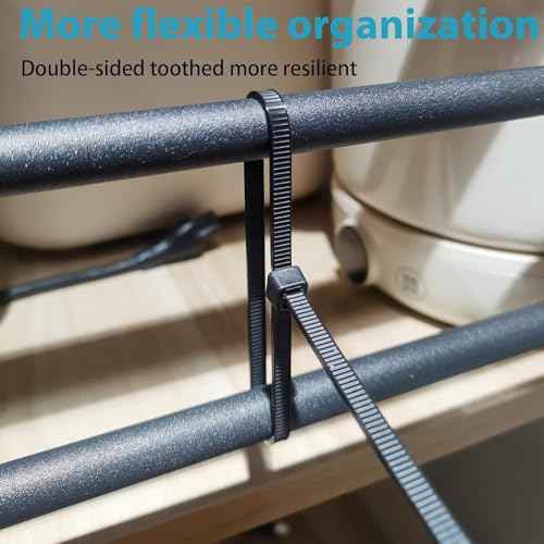 12 Inch Zip Ties Double Sided Toothed (Bulk 1000 Pack),100 LBS Tensile Strength Heavy Duty Cable Wire Ties With Self-Locking Adjustable More Durable Nylon Tie Wraps for Indoor Outdoor