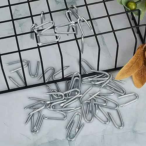 AccEncyc Wire Staples 80Pcs Steel Fence Staple Nails U Shaped Nails 1-1/4'' U Staples for Fencing, Wire Mesh (80Pcs)