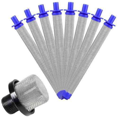 Replacement Filters Set for Graco Paint Sprayer Filters, 1pcs 288716 3/4-Inch Inlet Strainer Thread & 8pcs 288749 60-Mesh Spray Gun Filters, Fits Graco Paint Sprayers Gun