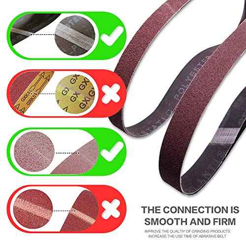 1x 30 Inch 80 Grit Sanding Belt | Premium Aluminum Oxide Sanding Belt | Premium Sander Sandpaper ? 12 Pack