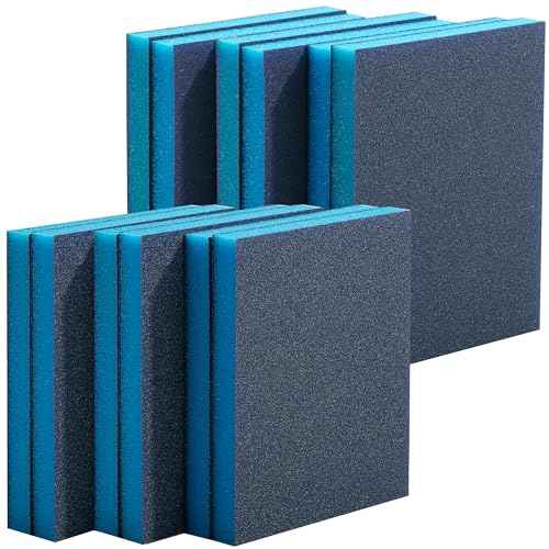 Bates- Sanding Sponge, 12 Pack, 3.9¡±x4.7¡±, 80/100/120/180 Grit, Sanding Block, Sanding Paper Block, Sandpaper Sponge Block, Sanding Blocks for Wood, Sanding Sponges, Sand Block, Sanding Blocks Drywall