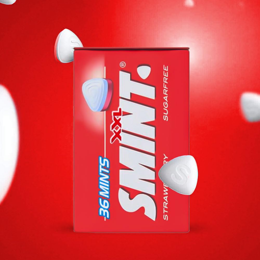 Smint Mix XXL 4 Packs (Strawberry, Spearmint, Peppermint, Sweetmint) Convenient 25g Tins Sold By VR Angel