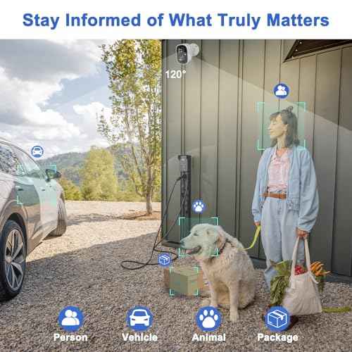 Security Cameras Wireless Outdoor, 2K Battery Powered WiFi Cameras for Home Security with AI Motion Detection, Color Night Vision, Spotlight, Siren, Waterproof, SD/Cloud Storage