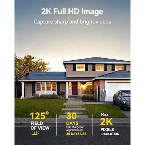 LongPlus Security Cameras Wireless Outdoor Camera Wireless Camera for Home Security, 2 Pack 2K Battery Powered WiFi Cameras with AI Motion Detection, 2-Way Talk, Cloud/SD Storage
