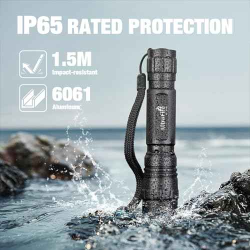 ULTRAFIRE Tactical Flashlight with Holster for Duty Belt, 1000 High Lumen Police Flashlight with Belt Holster, Rechargeable Law Enforcement Flashlight, 3 Modes Security Flashlights WF-501BX