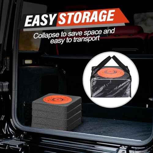 RoadHero 28 Inch Collapsible Traffic Safety Cones with Black Weighted Base, Construction Orange Cones with Reflective Collars for Road Safety, Driving Training, Parking Lots, 4 Pack