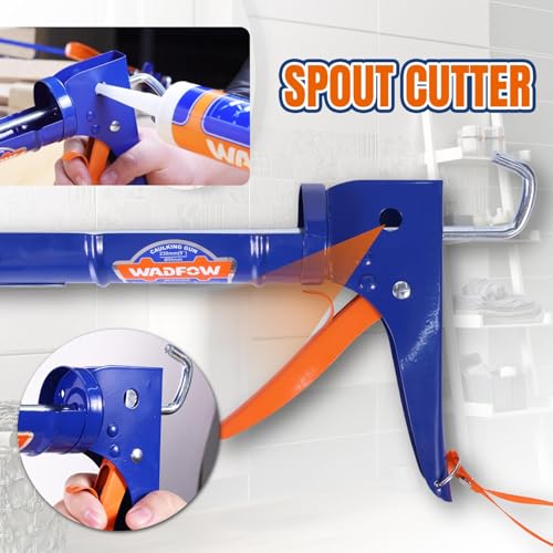 WCG2309D-1 Caulking Gun: No Drip Caulk Gun, 9" Drip Free Hand Caulking Gun with Comfort Grip, Smooth Round Rod for 10oz Caulk Tubes- Blue