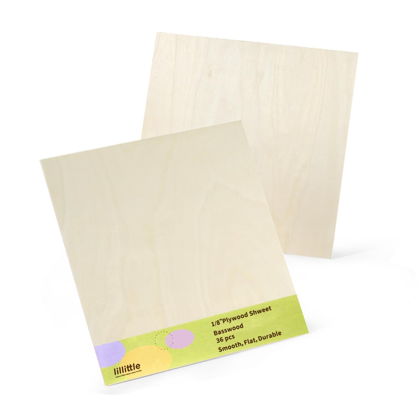 36 Pack Basswood Sheets 18"x18"x1/8", 3mm Basswood for Laser Cutting, Wood for Laser Cutting and Engraving, Laser Engraver Blanks, DIY Architectural Models Making, Wood Engraving