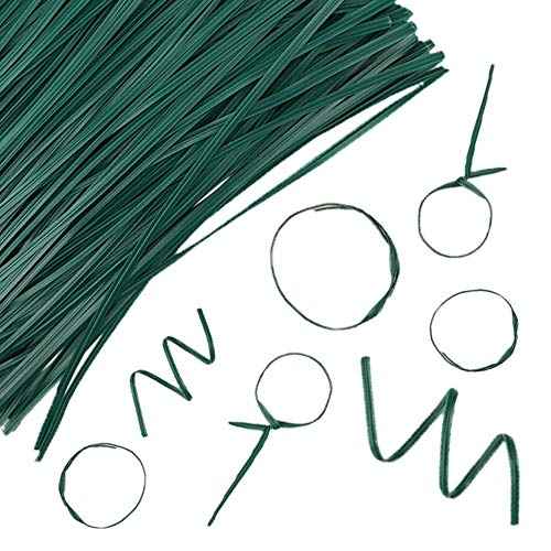 POYEE 6" 15cm Garden Twist Ties Plastic Garden Plant Support Cable Cord Ties (100, Green)