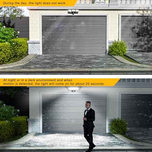 Battery Powered Motion Sensor Outdoor Lights, 1500LM Flood Lights, IP65 Waterproof Security Motion Detector Light Wireless for Outside, Yard 2Pack