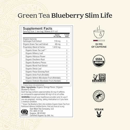 Yogi Tea Variety Pack - 16 Bags per Pack (4 Packs) - Organic Black, Green & Herbal Teas - Includes Bedtime, Ginger, Green Tea Blueberry Slim Life & Sweet Tangerine Positive Energy