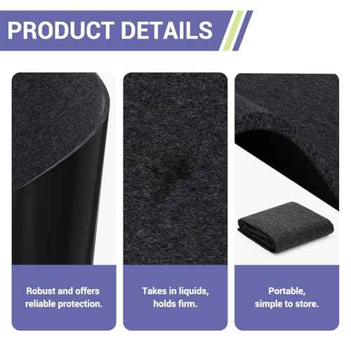 Outdoor Storage Shed Floor Mat,8x6Ft Non-Slip Carport Garage Mat,Dustproof Patio Furniture Protector,Washable Anti-Slip Pad for Shed,Garage,Moto&Car Flooring Protection
