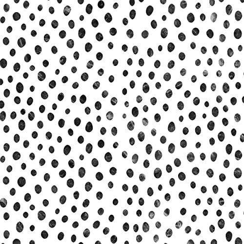 GaliGali Peel and Stick Wallpaper, Contact Paper for Home Decorate, Black and White Polka-Dot Wallpaper, Self-Adhesive Wall Paper Peel and Stick Vinyl Waterproof, 17.3"x118", No.5195-3