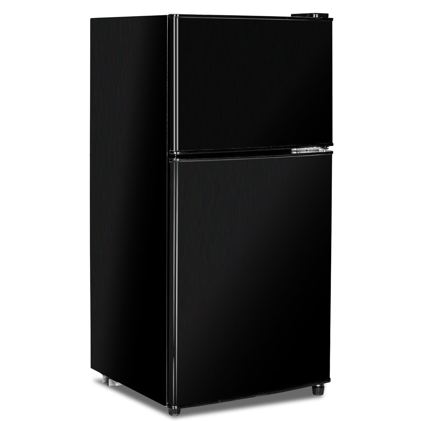 Fox Shack 5.0 Cu Ft Double Door Refrigerator with Freezer, Top Freezer Refrigerator, Full-Function Two Door Design, Temperature Adjustable, for Home Kitchen and Household Use
