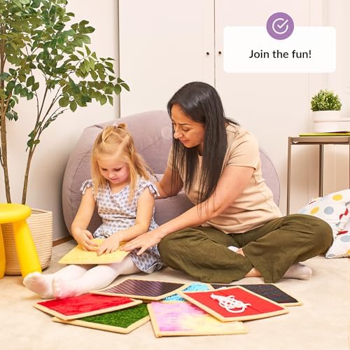 Sensory Wall Panel for Kids | Textured Tiles Sensory | Sensory Wall for Play & Learning | Sensory Mats for Toddlers & Classrooms | Interactive Texture Panels | Sensory Wall 8 Pack