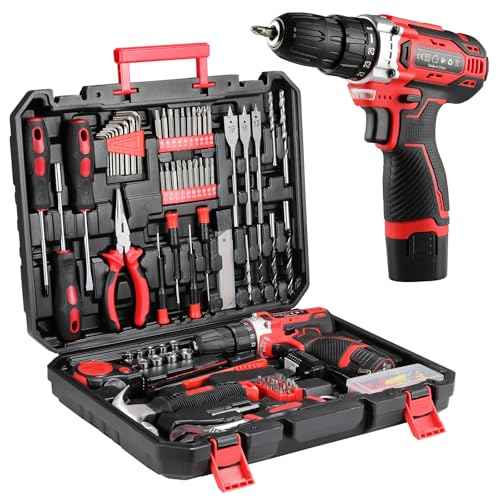 TLGREEN 138 Pcs Tool Set with 12V Cordless Drill ?Power Hand Tool Kit with Magnetic Drill Bit Set, 2-Speed Control & Fast Charging,Home Tool Kit for DIY, Repairs,Lightweight Toolbox for Men & Women