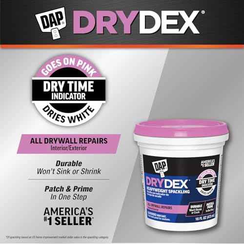 DAP DryDex Dry Time Indicator Spackling, Pink/White, 16 Oz (7079812348)
