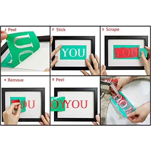 JAJADO Christian Reusable Silk Screen Stencils: Motivational Bible Verse Templates for Crafts on T-Shirt/Wood/Glass/Canvas Wall DIY Office Home Decor
