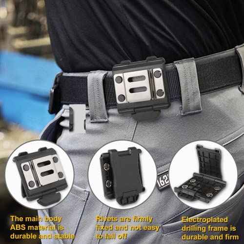 Tape Measure Holster with 4 Drill Clip, Tape Measure Holder Belt, Drill Holster Belt Clip, Drill Holster with Tool Belt Hook, Free Your Hands.