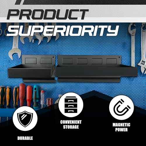 STXDY 4 PCS Magnetic Toolbox Set, Magnetic Toolbox Tray Set, Super Strong Magnetism for Garages, Repair Shops and DIY