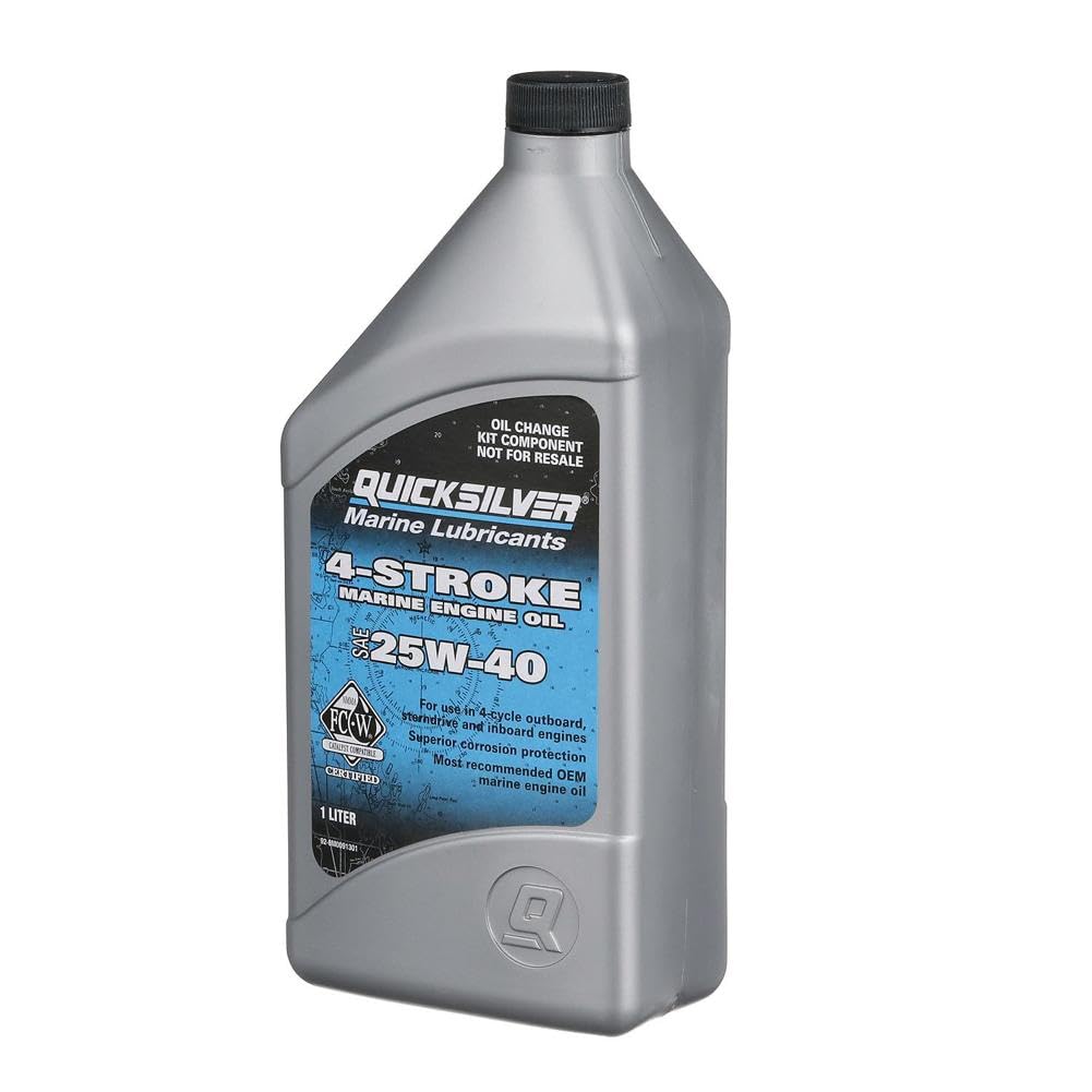 Quicksilver 25W-40 Oil Change Kit for 4-Stroke 40hp, 50hp and 60hp Mercury Outboards