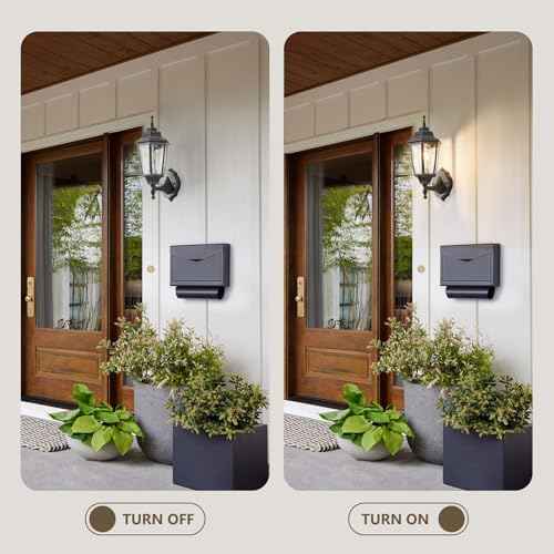 Refice Aluminum 2-Pack Waterproof Outdoor Light Fixtures Wall Mount Exterior Porch Lights, Anti-Rust Outside Lights for Patio, Garage, Doorway