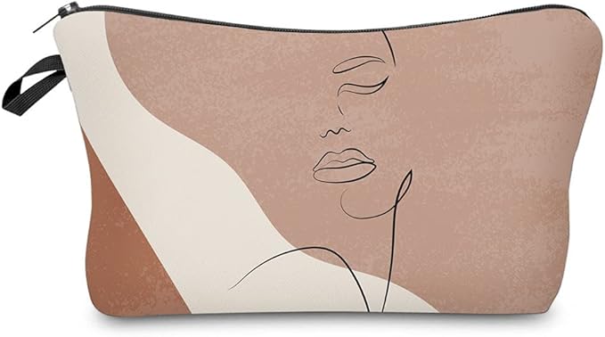 Deanfun Makeup Case Small, Cosmetic Zipper Bag Waterproof for Purse Mini, Women Cute Traveling Accessories Pouch for Ladies Thanksgiving Christmas Gifts(D2-55419)