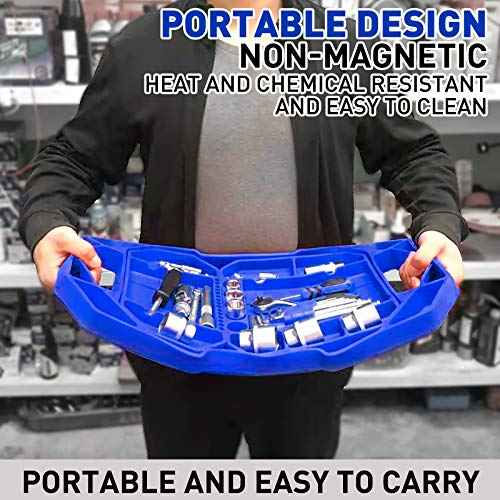 3pcs Large Non-Slip Flexible Silicone Tool Tray, Mechanic Tool Mat, Tool Organizer, Tool Storage, Tool Holder, Grip Mats, No Magnets, Christmas Day Gift for Men, Father¡¯s Day Gift