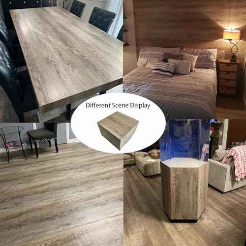 GloryTik 118"X17.7" Grey Brown Wood Grain Contact Paper Faux Wood Peel and Stick Wallpaper Wood Removable Self Adhesive Waterproof Wallpaper