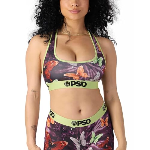 PSD Women's Dark Jewel 3-Pack Racerback Sports Bra for Women, Comfortable Exercise Bras for Women for Yoga and Gym Workouts