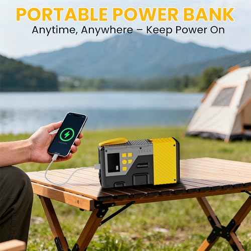 Portable Car Jump Starter with Air Compressor for Emergencies,3000A Peak and 150 PSI Max,for 12L Gas & 10L Diesel Engines,LCD Display,LED Light,Power Bank