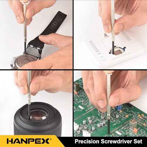 Precision Screwdriver Set, 11 Pieces, Mini Flathead and Phillips, for Glasses, Watches, Electronics Repair