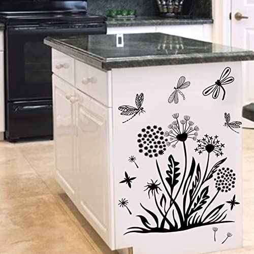 Inspirational Quotes Wall Art - Accept, Let Go, Have Faith - Dandelion Wall Decals, Flower Stickers, Murals - Bedroom, Office, Bathroom, Living Room