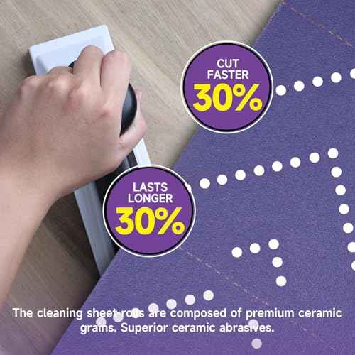 Purple Ceramic 180 Grit Sandpaper Roll, 2-3/4" x 13 Yard, Hook & Loop Multi-Hole Continuous Roll for Automotive, Wood, Metal Sanding