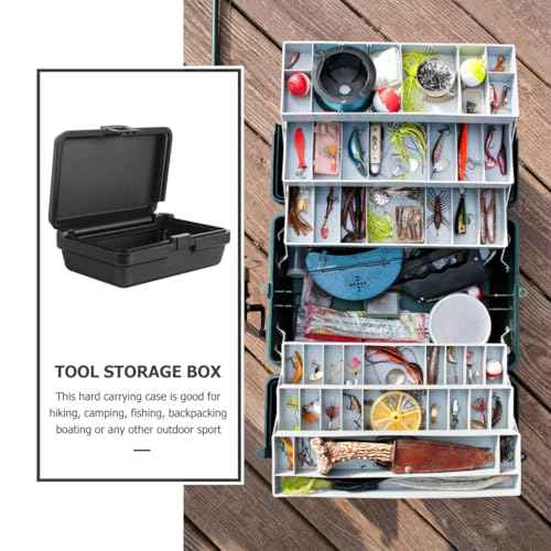 DOITOOL 4 Pcs Portable Tool Storage Box Hard Case Small Tool Box Travel Carrying Case for Craft Storage Household Hardware Organizer (6.2x4.7x2.3in)