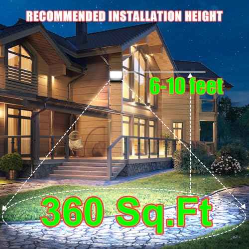 Juyace 60W LED Flood Lights Outdoor Wall Pack Light No photocell Lighting Fixtures for House 360¡Æ Rotational 6000lm 5000K IP65 Waterproof Modern Security Floodlights for Above Garagee