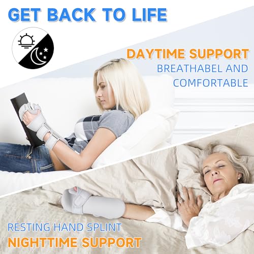 Fanwer Resting Hand Splint - Hand Brace for Stroke Patients, for Straightening Fingers-for Carpel Tunnel, Stroke Recovery, Arthritis, Tendinitis