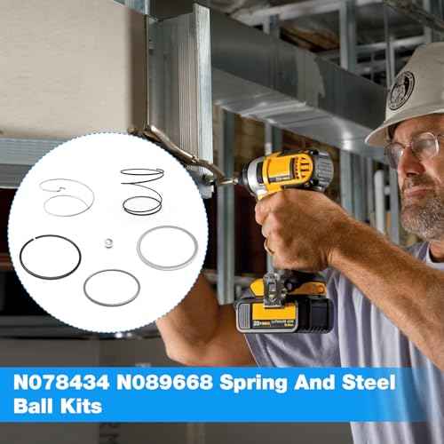 Updated DCF885 Impact Driver Spring Kit FOR Dewalt 20 V Impact Driver Parts DCF887 DCF886 DC825,Replacement N078434 spring and N089668 steel ball - 2 Pack