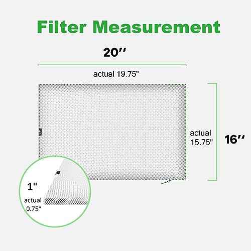 REair 16x20x1 Air filter Pro Kit, Washable and Reusable Air Filter 16x20x1 for AC HVAC Furnace, MERV 8 Air Filters Machine Washable & Dryer Friendly, AC Furnace Air Filter, Include 2 Filters&1 Frame