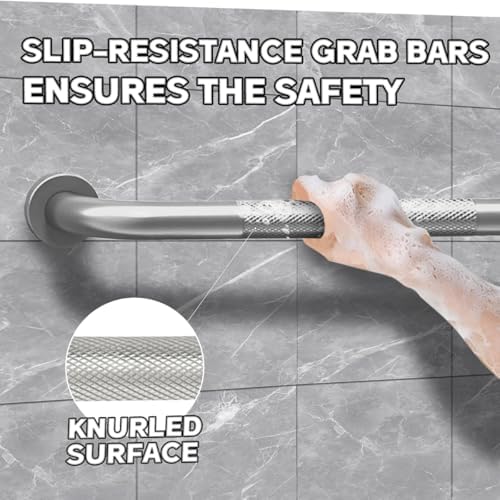 Grab Bars for Bathtubs and Showers 2 Pack 12'' Safety Grab Bar, Heavy Duty Shower Handle Bath Handrails for Seniors and Elderly, Bathroom Safety Grip