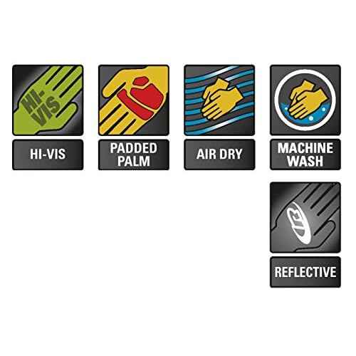 Ansell Ringers Gloves R-347 Rescue Glove, Protection in High Intensity Jobs - First Responders, Rescue, Extrication, Hi-Vis, Large