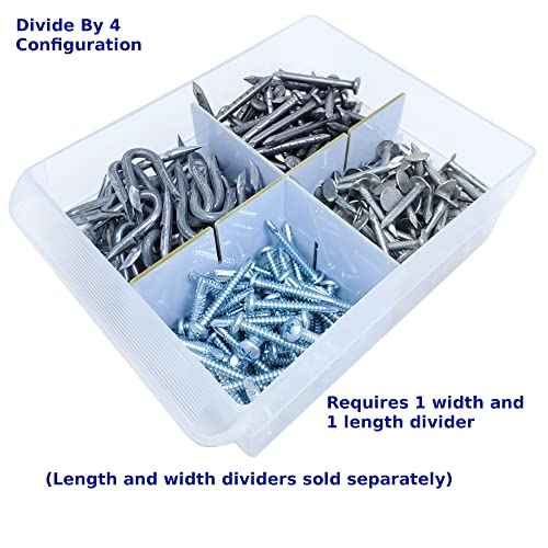 (24-Pack) Large Drawer Configurable Length Dividers compatible with Akro-Mils Plastic Storage Craft Cabinets, (Dividers Only)