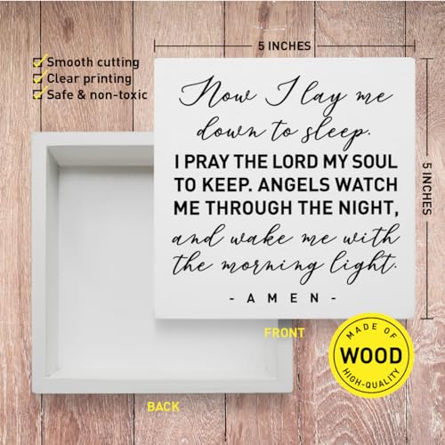 Christian Nursery Decor Wooden Box Sign, Nursery Newborn Baby Religious Scripture Decor Bible Verse Kid Children Room Bedroom Decoration, The Morning Light, Nursery Baptism Christening Gifts
