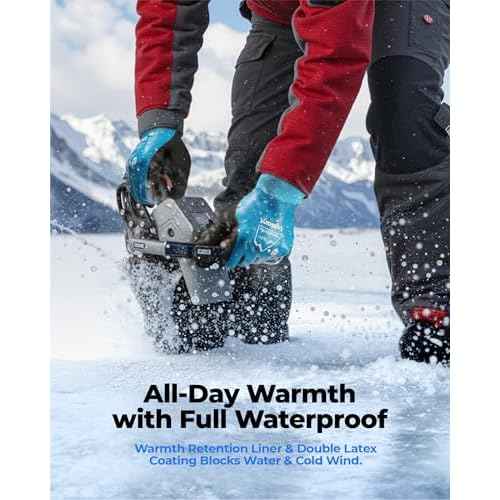 toolant Waterproof Winter Work Gloves for Men and Women, ANSI A4 Cut Resistant Freezer Gloves for Outdoor Cold Weather