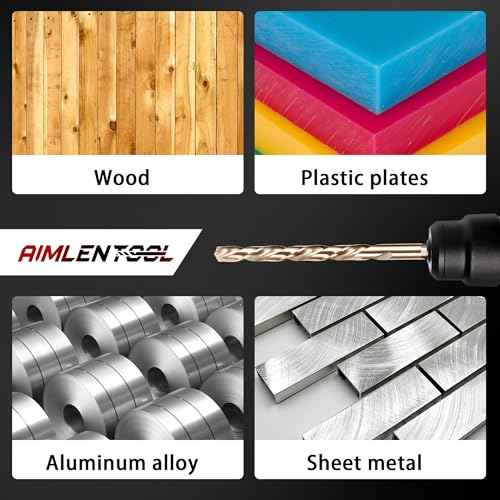 13PC 1/8" Titanium Coated Twist Hex Shank Drill Bit Set, 135 Degree Tip HSS Drill Bit Sets, Impact Driver Drill Bits for Wood, Steel, Metal, Plastic with Quick Change Design
