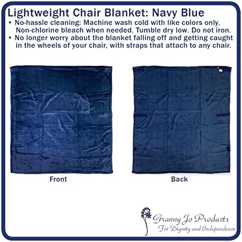 Granny Jo Products Lightweight Wheelchair Blanket Navy Blue